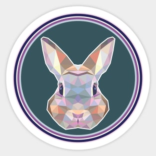 Rabbit Bunny Cute Pop Art Colorful Geometric Bunny Love Sticker